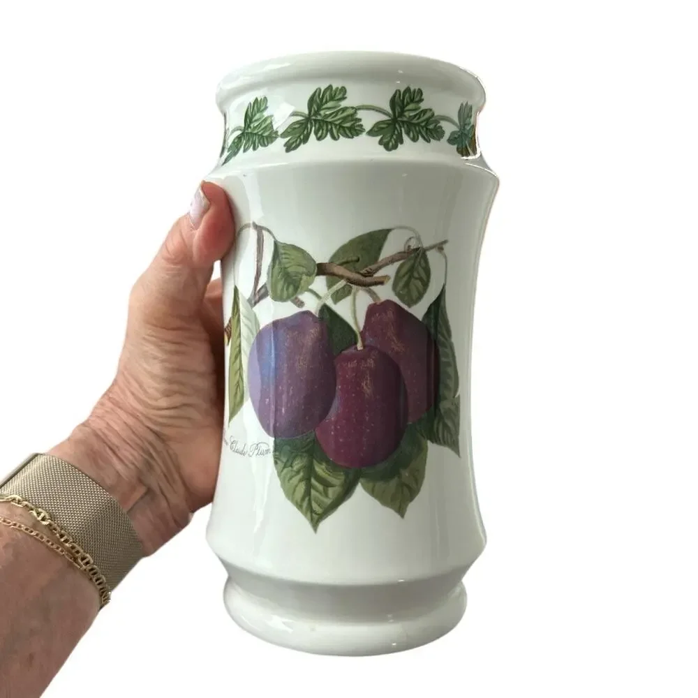Portmeirion Pomona Botanic Spice Jar Vase Utensil Jar Made in England